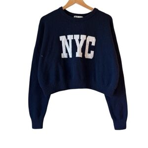 No Boundaries Navy Blue NYC Crew Neck Sweater XXL